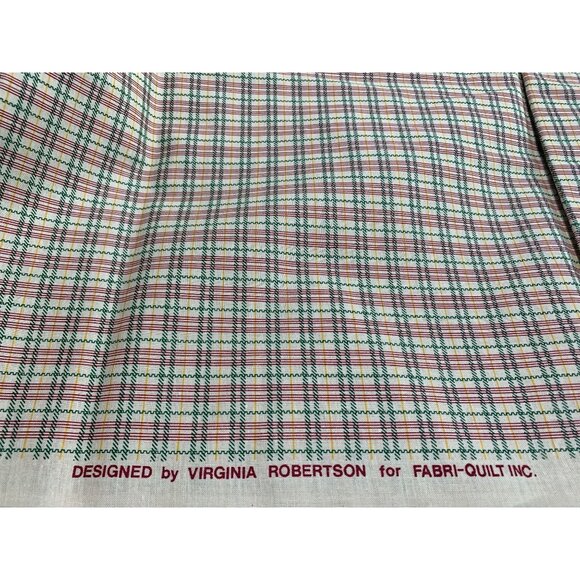 Virginia Robertson For Fabri-Quilt Inc. Plaid Cotton Fabric 44" Wide 1 Yard - Picture 7 of 11